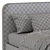 Modern Upholstered Bed 338 3D model small image 7