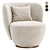 Luxurious Pearl Armchair in 3 Colors 3D model small image 1