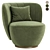 Luxurious Pearl Armchair in 3 Colors 3D model small image 2