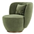 Luxurious Pearl Armchair in 3 Colors 3D model small image 4