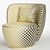 Luxurious Pearl Armchair in 3 Colors 3D model small image 6