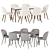 Modern Dining Set Collection 3D model small image 4