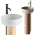 Prime Freestanding Wash Basin 3D model small image 1