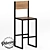 Industrial Loft Bar Stool Box 3D model small image 1