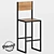 Industrial Loft Bar Stool Box 3D model small image 3