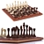 Handmade Chess Board, Wood Textures 3D model small image 2