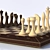 Handmade Chess Board, Wood Textures 3D model small image 7