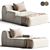 Elegant Meridiani Norton Sofa 3D model small image 1