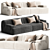 Elegant Meridiani Norton Sofa 3D model small image 4