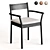 Berkshire Arm Dining Chair Grey 3D model small image 1