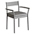 Berkshire Arm Dining Chair Grey 3D model small image 6