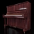 Yamaha U3 Vertical Piano 3D model small image 6