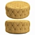 Tufted Round Ottoman V-Ray 3D 3D model small image 1