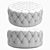 Tufted Round Ottoman V-Ray 3D 3D model small image 4