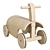 Aiden Ride-on Car Natural Wood 3D model small image 2