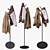 Modern Metal Coat Rack Stand 3D model small image 4