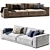 Baxter Modular Budapest Sofa 3D model small image 1