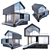 Glass Barnhouse Chalet Kit 3D model small image 2