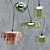 LED Glass Pendant Lamp Levels 3D model small image 2