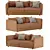 Leather Comfort Sofa 3D model small image 1