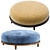 Milk White Scandi Pouffe 4 3D model small image 3