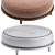 Milk White Scandi Pouffe 4 3D model small image 7