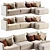 Custom Melbourne Sectional Sofa 3D model small image 1