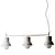 Contemporary Down Long Pendant Lamp 3D model small image 4