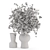 Concrete Pots Plant Bouquet Collection 3D model small image 5