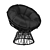 Black Spinning Patio Chair 3D model small image 1