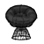 Black Spinning Patio Chair 3D model small image 2