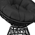 Black Spinning Patio Chair 3D model small image 4