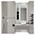 Modern Bathroom Vanity Set 3D model small image 1