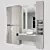 Modern Bathroom Vanity Set 3D model small image 2