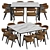  Deephouse Dublin Chair & HOMEY Table Set 3D model small image 3