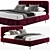 Wood Soft Double Bed: 180x200 3D model small image 1