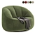 Pumpkin Beanbag Armchair in 5 Colors 3D model small image 3