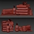 Bonsoirs Towel Set collection 3D model small image 6