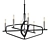 Sleek Sand & Nickel Chandelier 3D model small image 1