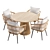 Modern Dining Set Furniture Ensemble 3D model small image 4