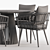 Modern Dining Set Furniture Ensemble 3D model small image 5