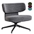 Elegant Swivel Easy Chair Piccadilly 3D model small image 1