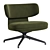 Elegant Swivel Easy Chair Piccadilly 3D model small image 2