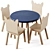 Kids Round Table and Animal Play Chairs 3D model small image 4