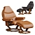 Elevate Rest with Ekornes Recliner 3D model small image 3