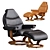 Elevate Rest with Ekornes Recliner 3D model small image 1