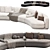 Luxurious Baxter Piaf Sofa 2015 3D model small image 4