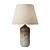 Moss Green Glazed Table Lamp 3D model small image 1