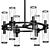 Luxury and Modern Revolve Chandelier 3D model small image 1