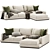 Elster 4-Seater Light Corner Sofa 3D model small image 1